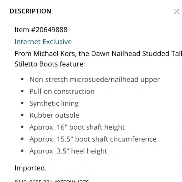 Michael Kors Dawn Silver studded Heeled Boots 7 - Picture 14 of 14